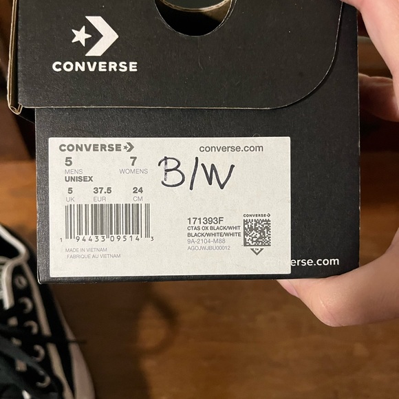 Converse Black and White low tops. Unique! - Picture 3 of 3